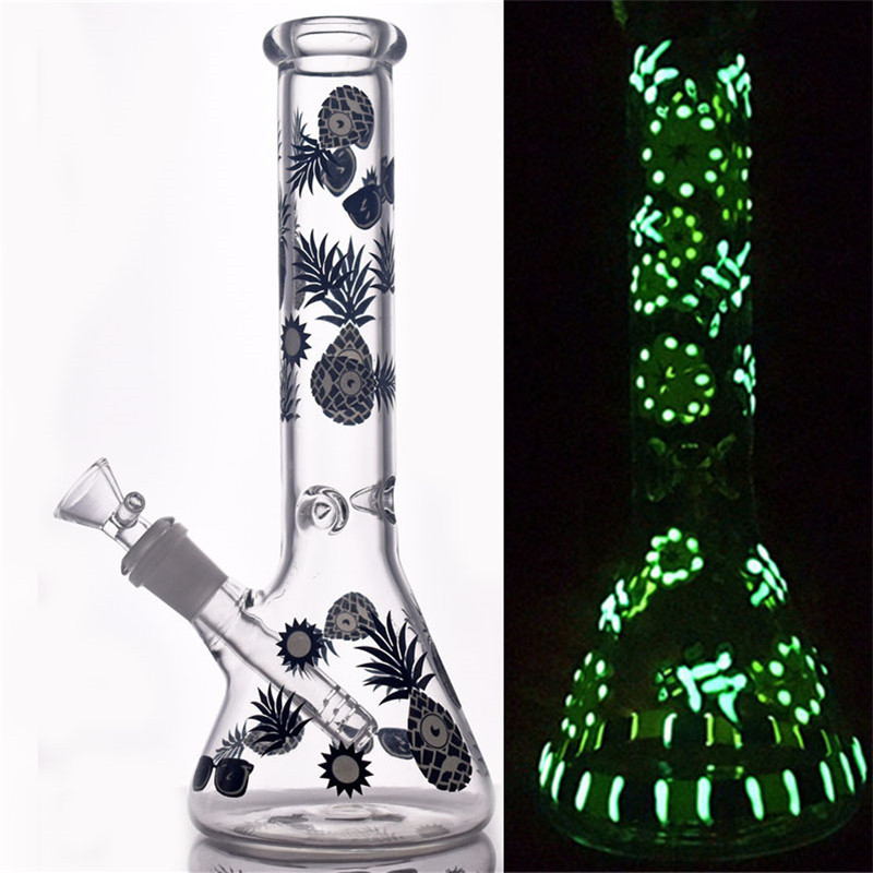 Glow in the dark 10.5inch glass beaker bong dab rig glass water pipe with glass oil burner pipe recycler bongs Hookah
Glow in the dark 10.5inch glass beaker bong dab rig glass water pipe with glass oil burner pipe recycler bongs Hookah