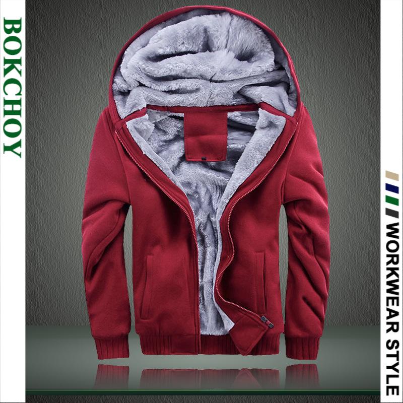 Winter Solid Color Plus Velvet Thick Hooded Men's Sweatshirts Jacket W11, Red 
Winter Solid Color Plus Velvet Thick Hooded Men's Sweatshirts Jacket W11, Red