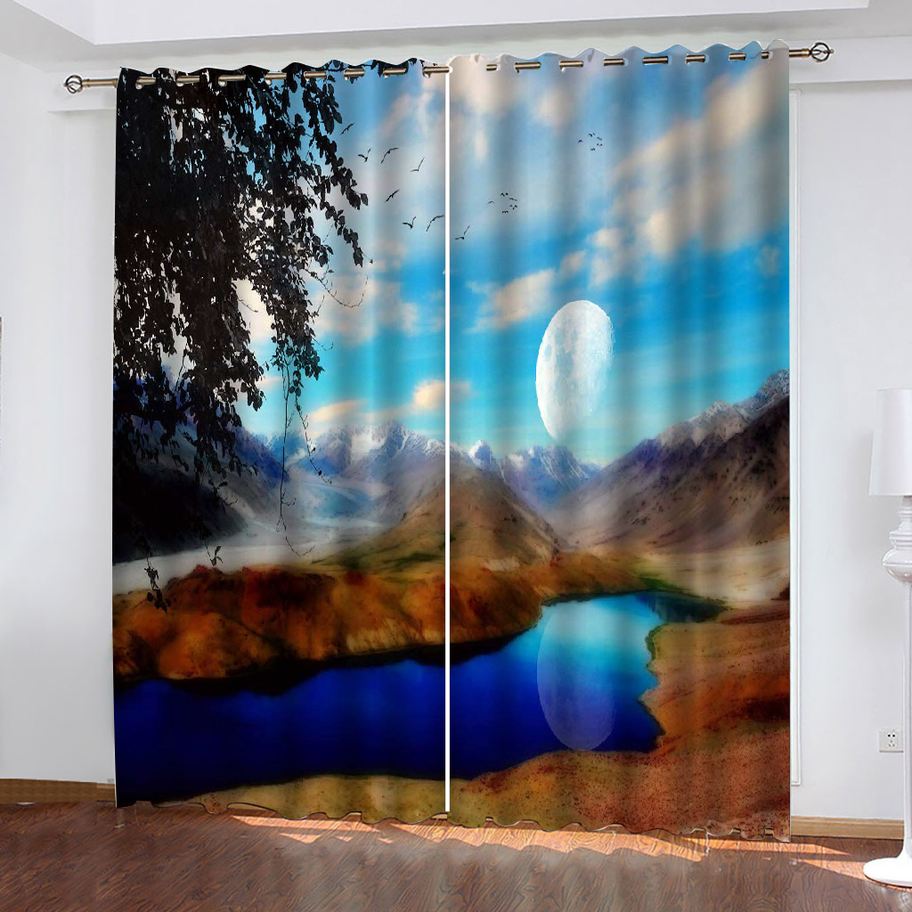Customized 3D Blackout Curtains Living Room Bedroom blue scenery moon curtains 3d stereoscopic curtains
Customized 3D Blackout Curtains Living Room Bedroom blue scenery moon curtains 3d stereoscopic curtains