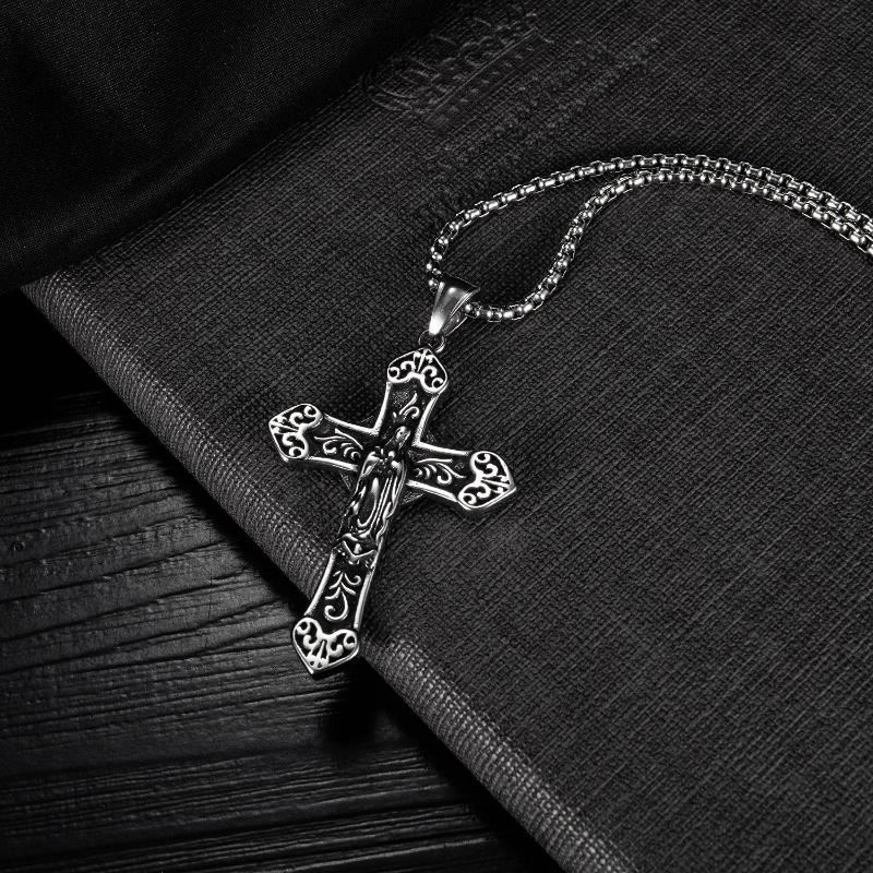 Pendant Necklaces European Hip Hop Stainless Steel Street Retro Classic Cross Necklace Men's Accessories
Pendant Necklaces European Hip Hop Stainless Steel Street Retro Classic Cross Necklace Men's Accessories