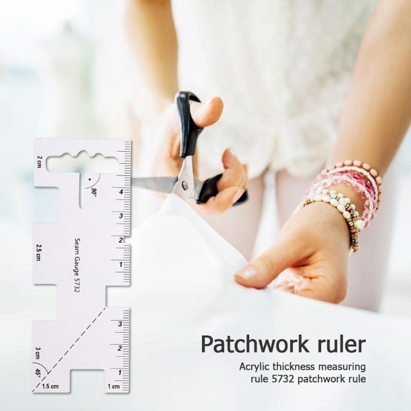 Acrylic Patchwork Thickness Ruler Measuring Gauge Clothes Sewing Measuring Tool Home Tailors Crafts DIY Sewing Tool
Acrylic Patchwork Thickness Ruler Measuring Gauge Clothes Sewing Measuring Tool Home Tailors Crafts DIY Sewing Tool