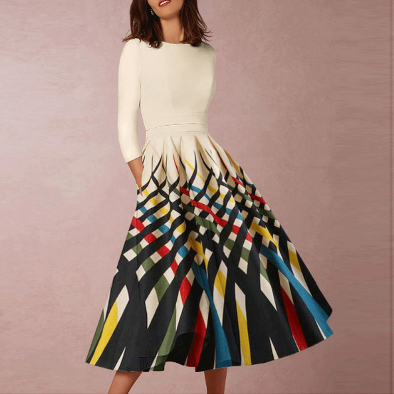 2021 Wome Plus Size Ol New Spring Summer Half Sleeves in Elegant Round Print Tea White Dress a Line Dressed 7O6X, The pictures
2021 Wome Plus Size Ol New Spring Summer Half Sleeves in Elegant Round Print Tea White Dress a Line Dressed 7O6X, The pictures