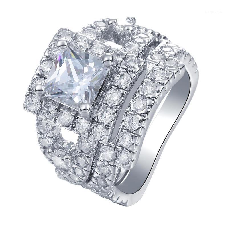 Cluster Rings Elegant 925 Silver Wedding For Woman Simulated Diamond Charm Bridal Engagement Party Finger Ring Set Jewelry 2Pcs/Set, Golden;silver
Cluster Rings Elegant 925 Silver Wedding For Woman Simulated Diamond Charm Bridal Engagement Party Finger Ring Set Jewelry 2Pcs/Set, Golden;silver
