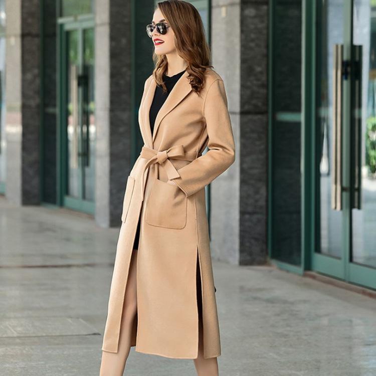 Women double sided khaki slim windbreaker wool cashmere overcoats winter woolen jackets high end long handmade outwear oversize, Black
Women double sided khaki slim windbreaker wool cashmere overcoats winter woolen jackets high end long handmade outwear oversize, Black