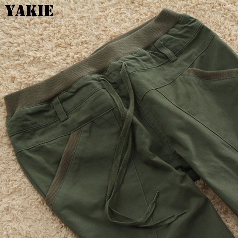 Plus size S-XXXL spring summer women's harem pants loose casual trousers cotton linen elastic high waist women pants 201031