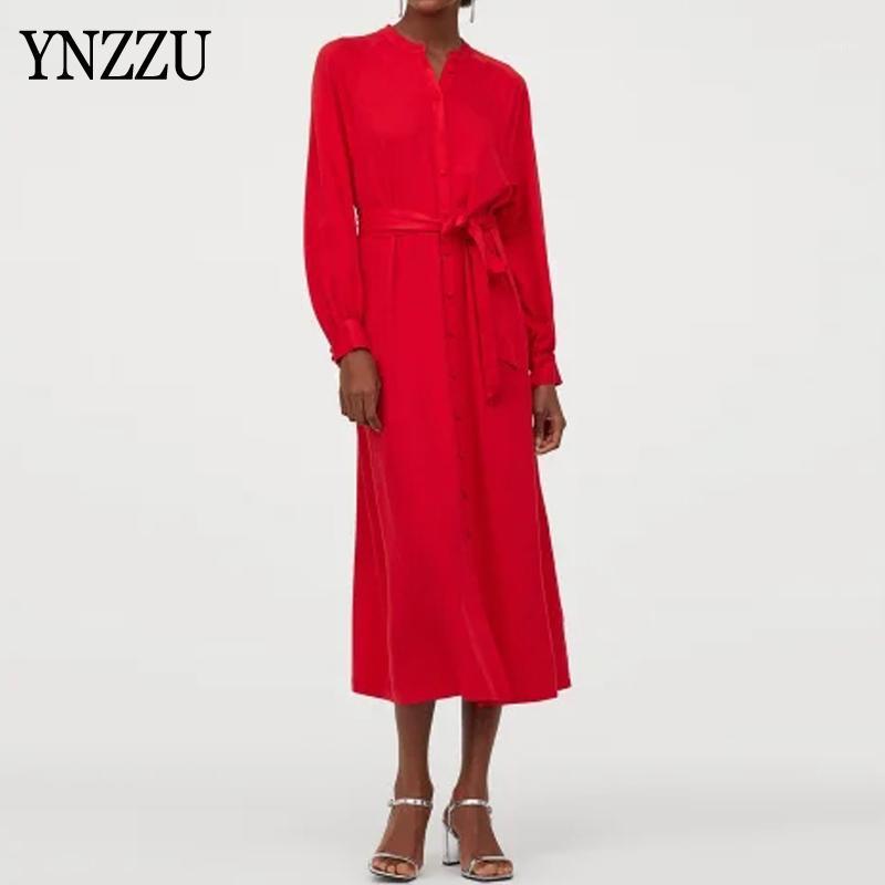Casual Women Midi Dresses With Sashes 2020 New Long sleeve Buttons Female shirt dress Elegant Office ladies Vestidos YNZZU YD4331, Red
Casual Women Midi Dresses With Sashes 2020 New Long sleeve Buttons Female shirt dress Elegant Office ladies Vestidos YNZZU YD4331, Red