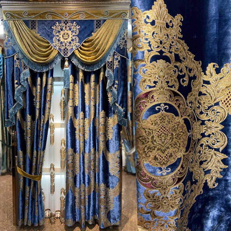 European Blue Royal Luxury Curtains for Bedroom coffee Window Curtains for Living Room Elegant Drapes European M116-40, Tulle
European Blue Royal Luxury Curtains for Bedroom coffee Window Curtains for Living Room Elegant Drapes European M116-40, Tulle