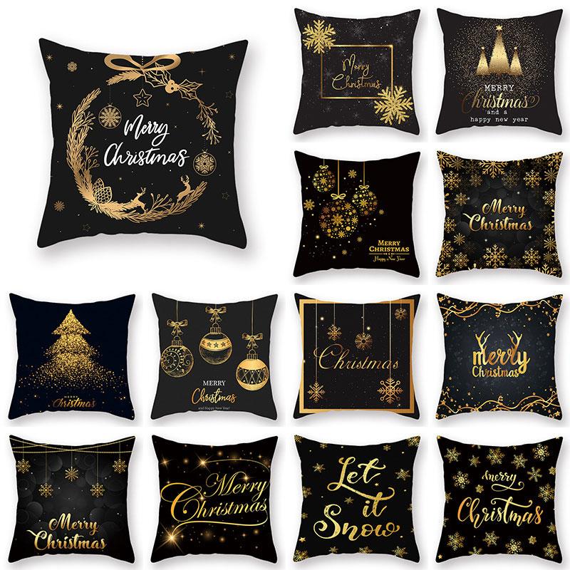 Merry Christmas Cushion Cover Black Tipping Gold linen cotton with High quality Pillow Case Home Decorative Pillows in 2020
Merry Christmas Cushion Cover Black Tipping Gold linen cotton with High quality Pillow Case Home Decorative Pillows in 2020