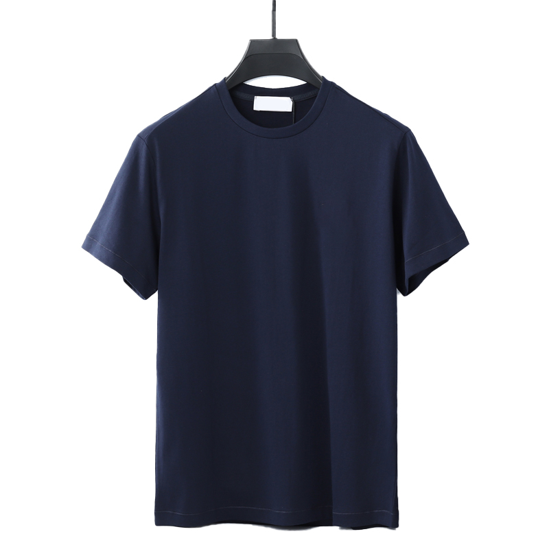 Summer Smoothie Cotton Men's T-Shirt Crew Neck Embroidery Simple Casual Couple Short Sleeves European And American Fashion Brand