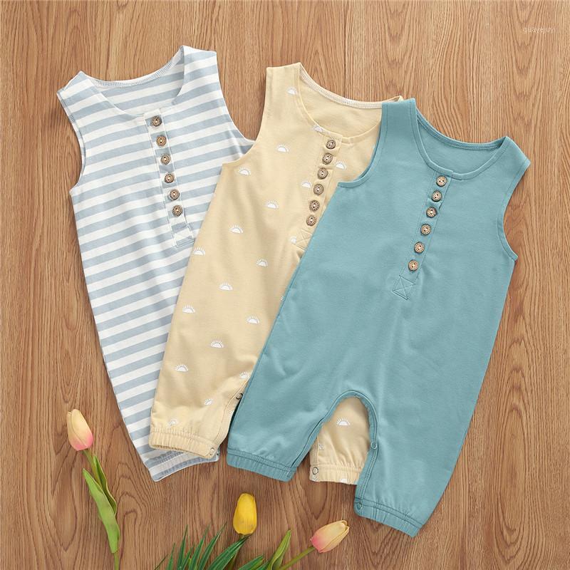 Summer Newborn Baby Boys Girls Sleeveless Button O-neck Romper Jumpsuits Playsuit One-Piece Casual Cotton Striped Outfit Clothes1
Summer Newborn Baby Boys Girls Sleeveless Button O-neck Romper Jumpsuits Playsuit One-Piece Casual Cotton Striped Outfit Clothes1