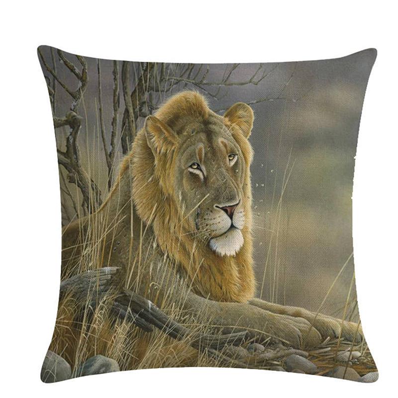 Animals Pattern Cushion Cover Linen Lion Pillowcase Home Decorative Square Geometric Pillow Cover, 04
Animals Pattern Cushion Cover Linen Lion Pillowcase Home Decorative Square Geometric Pillow Cover, 04