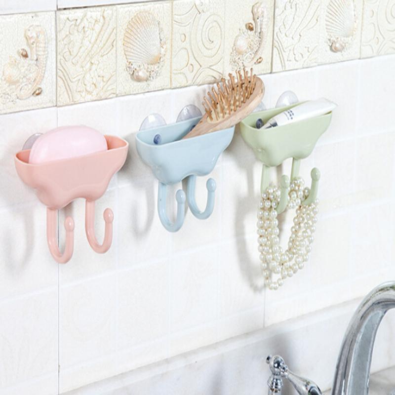 3 Colors Plastic Sucker Bathroom Double Hook Wall Suction Draining Racks Storage Box Home Kitchen Organizer Bathroom Accessory1
3 Colors Plastic Sucker Bathroom Double Hook Wall Suction Draining Racks Storage Box Home Kitchen Organizer Bathroom Accessory1