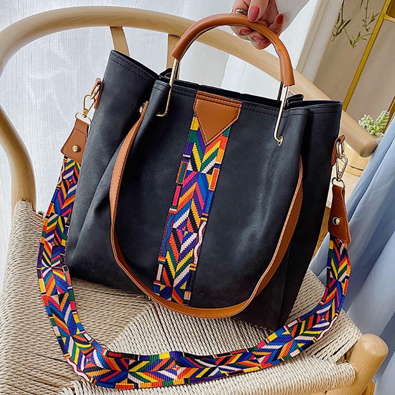 Multicolor Webbing Women Bucket Crossbody Bags Retre Totes Bag PU Leather Messenger Bags Fashion Large Capacity Handbags X124H, Black
Multicolor Webbing Women Bucket Crossbody Bags Retre Totes Bag PU Leather Messenger Bags Fashion Large Capacity Handbags X124H, Black