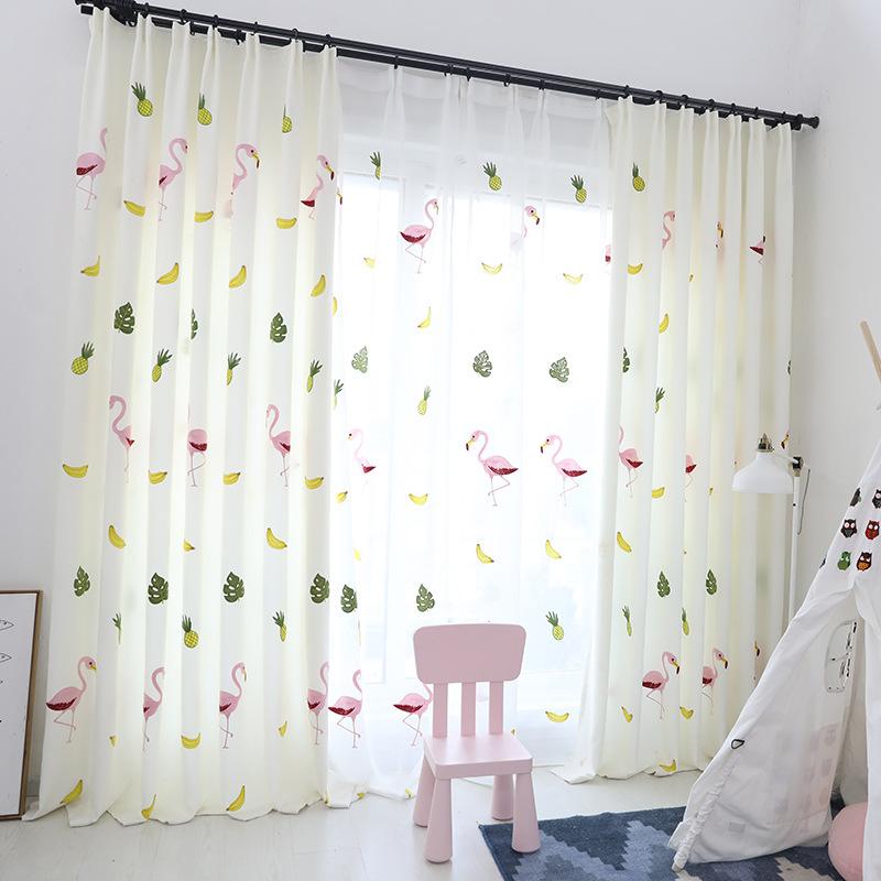 Simple Modern Cartoon Flamingo Embroidered Curtains for Bedroom Living Room Children's Room Nordic Wind Ins Blinds Custom, Tulle
Simple Modern Cartoon Flamingo Embroidered Curtains for Bedroom Living Room Children's Room Nordic Wind Ins Blinds Custom, Tulle