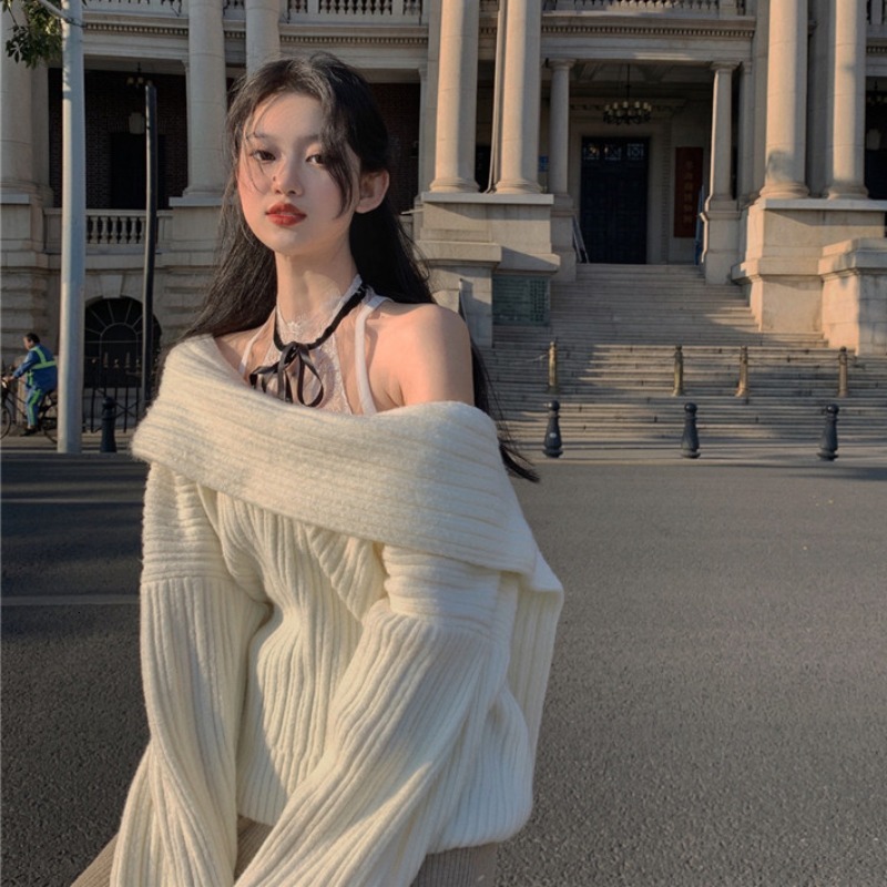 2021 New Big, Strapless Women Knit Solid Sweaters Slash Neck Pit Sexy Upper Body Parts Off the Shoulder Knitted Clothing QKD5, White
2021 New Big, Strapless Women Knit Solid Sweaters Slash Neck Pit Sexy Upper Body Parts Off the Shoulder Knitted Clothing QKD5, White