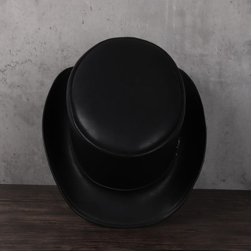3Size Women Men Leather Top Hat President Traditional Fedoras Hat Magician Steampunk Cosplay Party Caps Dropshiping13CM Top, Black
3Size Women Men Leather Top Hat President Traditional Fedoras Hat Magician Steampunk Cosplay Party Caps Dropshiping13CM Top, Black