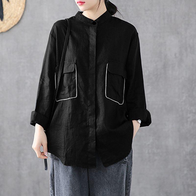 Fashion Spring Shirt ZANZEA 2020 Women' Lapel Blouse Button Down Blusas Female Long Sleeve Blusas Casual Plus Size Tunic 5XL, Black 
Fashion Spring Shirt ZANZEA 2020 Women' Lapel Blouse Button Down Blusas Female Long Sleeve Blusas Casual Plus Size Tunic 5XL, Black