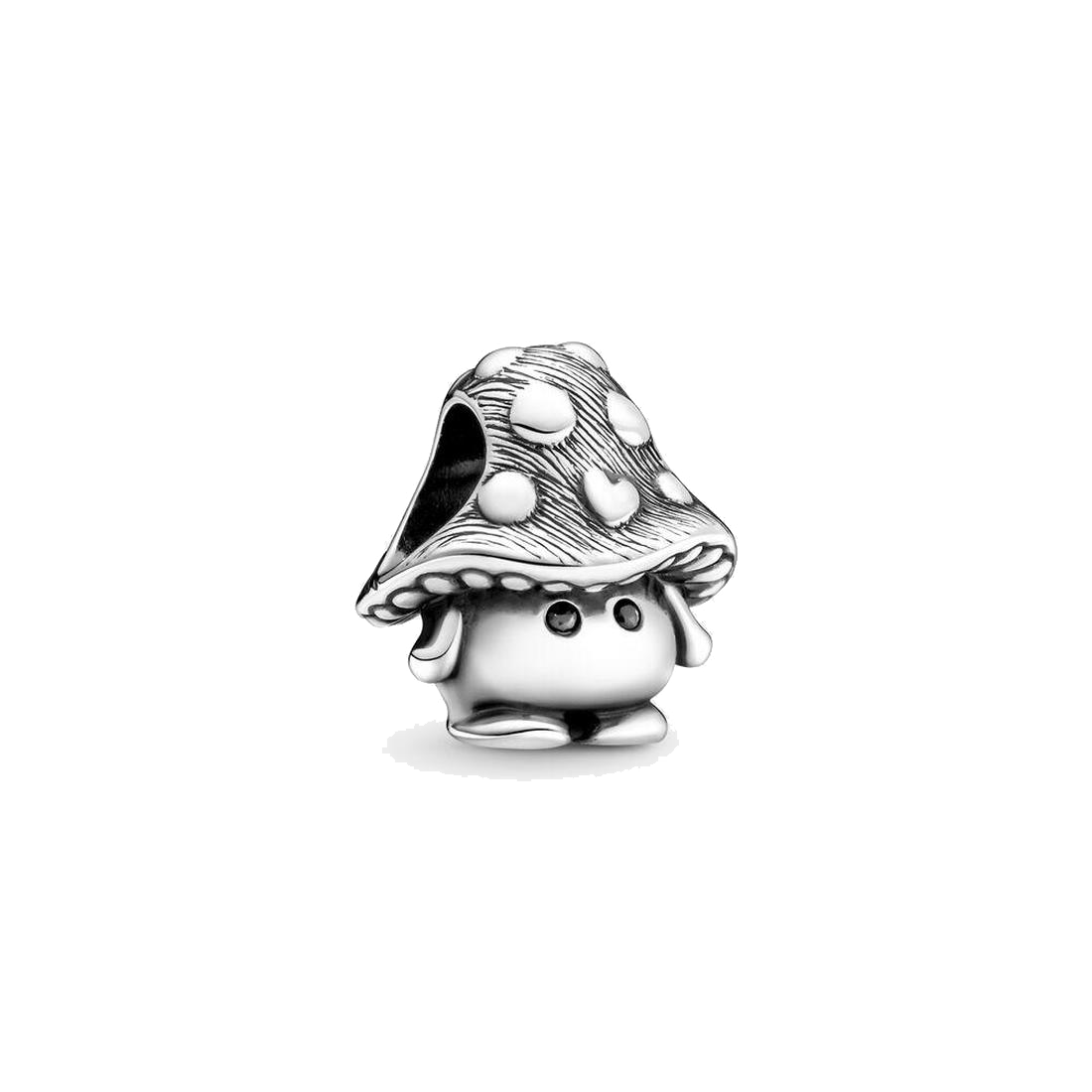 

Fine jewelry Authentic 925 Sterling Silver Bead Fit Pandora Charm Bracelets Cute Mushroom Charms Safety Chain Pendant DIY beads, Bronze;silver