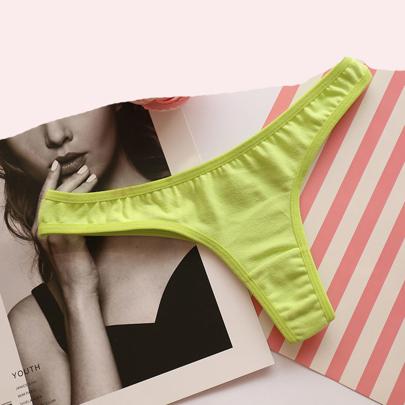 Girl Solid Color G String Teenage Underwear Panties Girl Thong Cotton Bandage Calcinhas Breathable Young Girls Lingerie Y0126