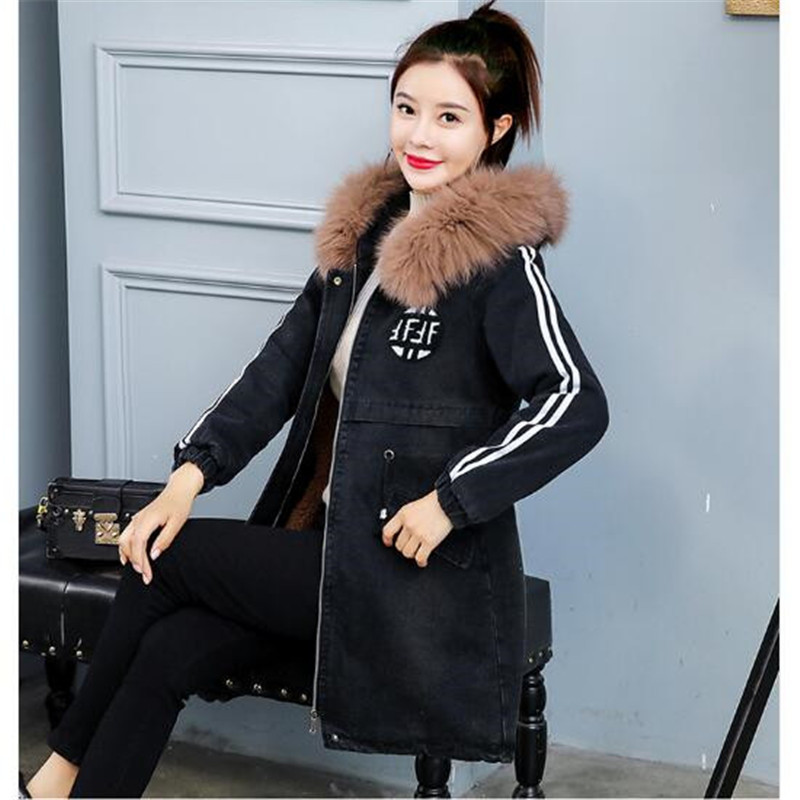 spring jacket Women Plus Size Winter Warm Plush Lapels Jacket Outwear coat super Women's cotton jacket quality clothes 201112