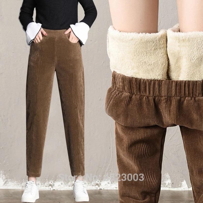 Women Autumn Winter Elastic Waist Harem Pants Female Sports Corduroy Trousers Ladies Warm Loose Pants, Brown
Women Autumn Winter Elastic Waist Harem Pants Female Sports Corduroy Trousers Ladies Warm Loose Pants, Brown