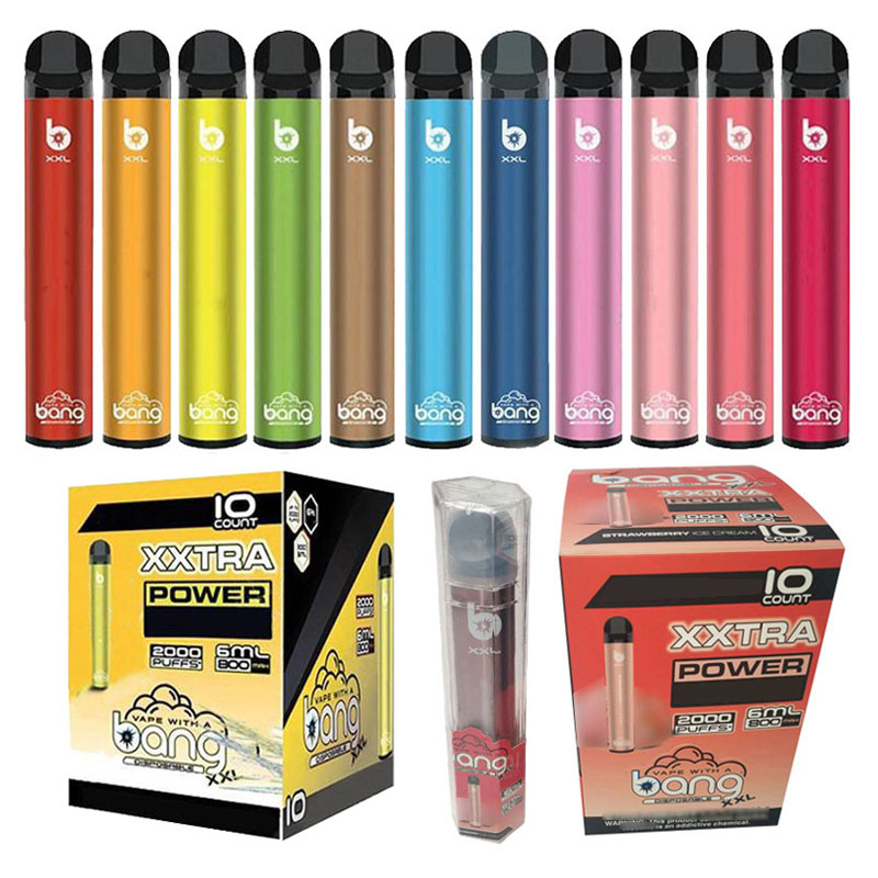 Fast Ship Newest Bang XXL Disposable Vape 800mAh Large Vaporizer 6ml Atomizer E Electronic Cigarette Vapor Pen With Many New Colors
Fast Ship Newest Bang XXL Disposable Vape 800mAh Large Vaporizer 6ml Atomizer E Electronic Cigarette Vapor Pen With Many New Colors