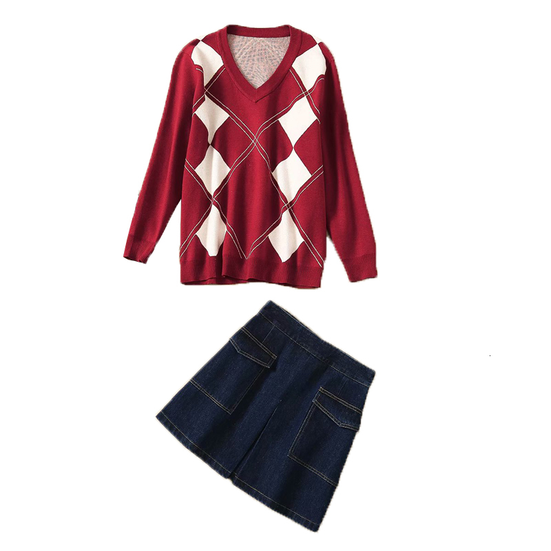 2021 New Autumn Style Printing with Low-necked v Long Stretch Knitted Sweater Denim Miniskirt of Two Pieces High Quality Ftx7, Burgundy.
2021 New Autumn Style Printing with Low-necked v Long Stretch Knitted Sweater Denim Miniskirt of Two Pieces High Quality Ftx7, Burgundy.