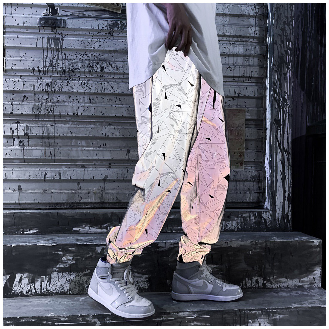 Men Fitness Sport Pants Fluorescent Night Running Pants Fashion Mens Womens Joggers Fashion Streetwear Sweatpants Wholesale For Unisex, Silver
Men Fitness Sport Pants Fluorescent Night Running Pants Fashion Mens Womens Joggers Fashion Streetwear Sweatpants Wholesale For Unisex, Silver