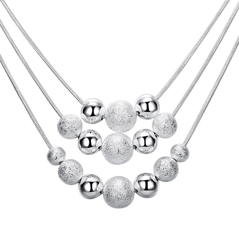 925 Silver Plated Hot Sale Necklace Jewelry Frosted Smooth Beads Beaded Temperament Necklace Charm Choker Chain
925 Silver Plated Hot Sale Necklace Jewelry Frosted Smooth Beads Beaded Temperament Necklace Charm Choker Chain