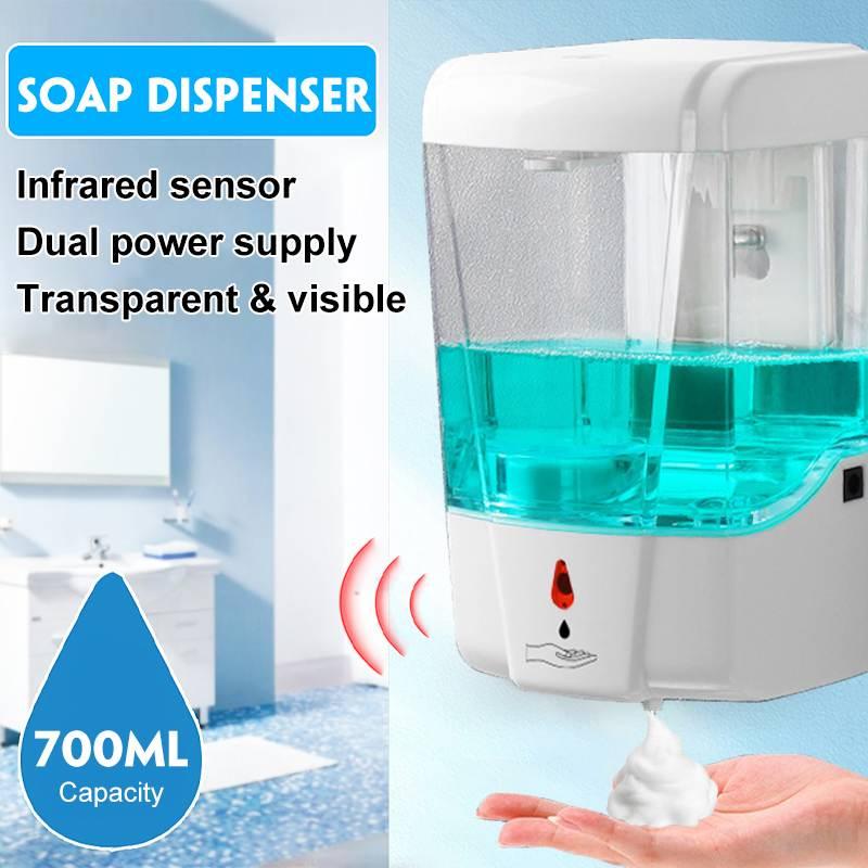 700ml Wall Mounted Foam Soap Dispensers Automatic Infrared Sensor Hand Washing Soap Dispenser Kitchen Bathroom Accessories
700ml Wall Mounted Foam Soap Dispensers Automatic Infrared Sensor Hand Washing Soap Dispenser Kitchen Bathroom Accessories