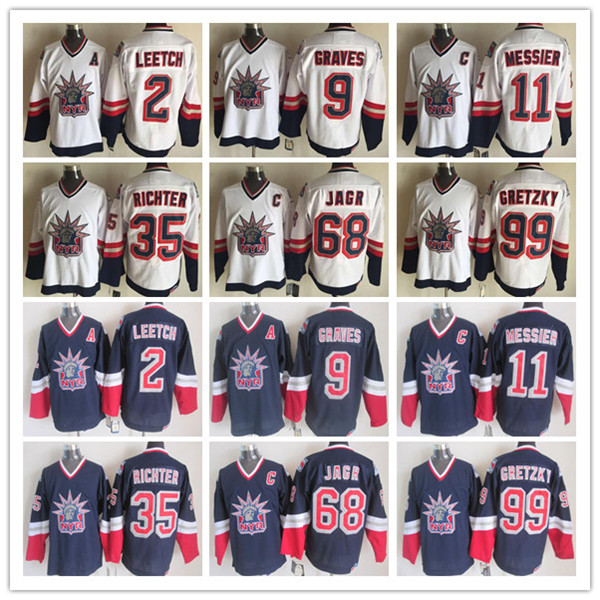 Men's New York rangers Vintage jerseys 99 GRETZKY 11 MESSIER 68 JAGR 9 GRAVES 2 LEETCH 35 RICHTER CCM Hockey Jerseys, Black;red
Men's New York rangers Vintage jerseys 99 GRETZKY 11 MESSIER 68 JAGR 9 GRAVES 2 LEETCH 35 RICHTER CCM Hockey Jerseys, Black;red