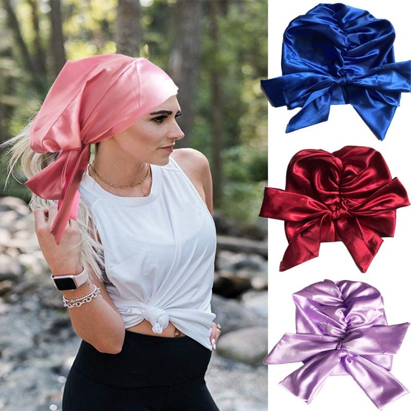 African Women Long Strap Satin Bonnet Solid Silky Bow Dovetail Nightcap Turban Chemotherapy Cap Bulk Hair Cover Bonnets TB-218, Black
African Women Long Strap Satin Bonnet Solid Silky Bow Dovetail Nightcap Turban Chemotherapy Cap Bulk Hair Cover Bonnets TB-218, Black