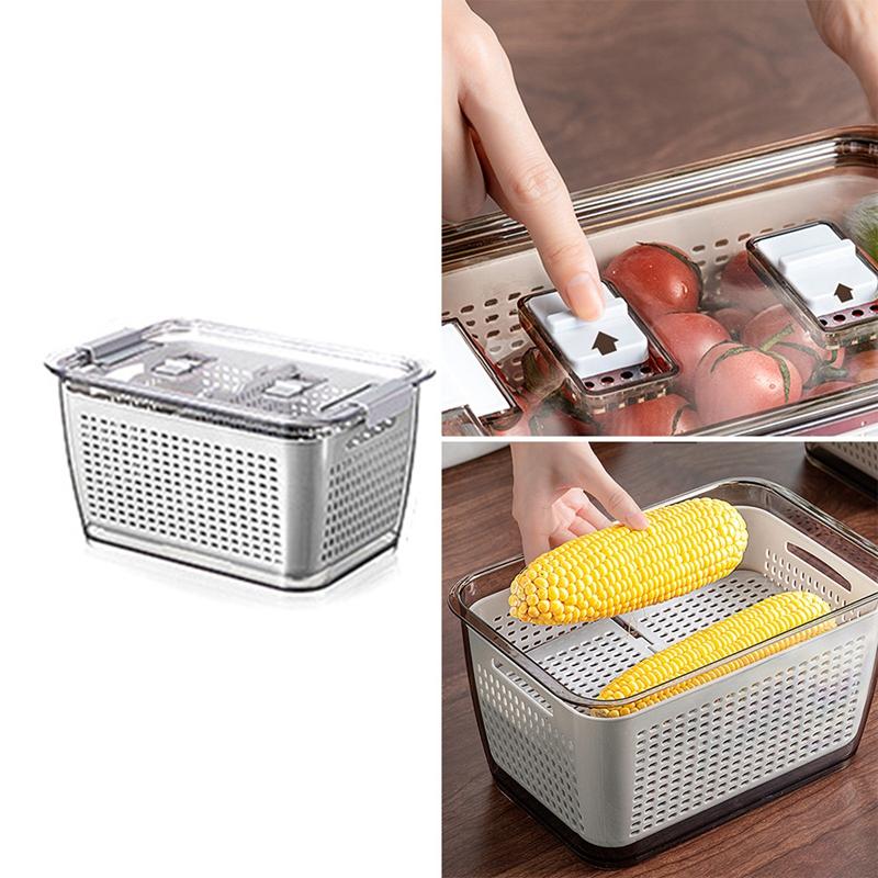Japanese Style Water Draining Freshness Box Plastic Wash Water Draining Basket Kitchen Refrigerator Packing Seal
Japanese Style Water Draining Freshness Box Plastic Wash Water Draining Basket Kitchen Refrigerator Packing Seal