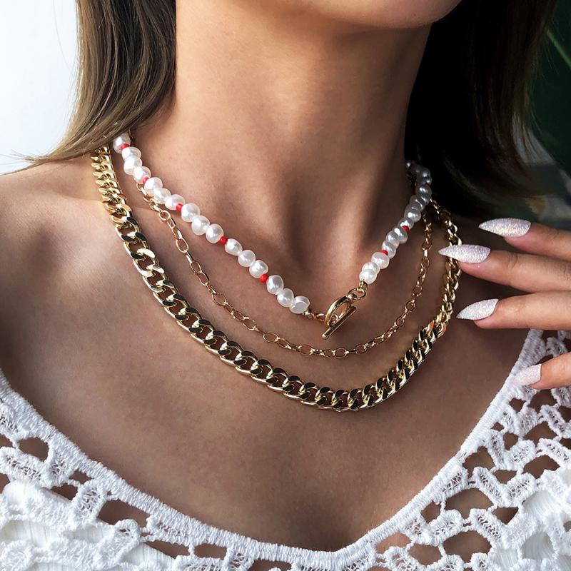 Chains YAAYOO 3pcs Imitation Pearl Gold Plated Vintage Multilayer Necklace Hyperbole Round Geometry Chain Jewelry For Women
Chains YAAYOO 3pcs Imitation Pearl Gold Plated Vintage Multilayer Necklace Hyperbole Round Geometry Chain Jewelry For Women