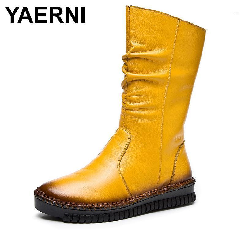 YAERNI Fashion Cow Leather Boots For Women High Quality Mid-Calf Boots Autumn Winter Women Plus Size 43 Flat Shoes Woman1, Black
YAERNI Fashion Cow Leather Boots For Women High Quality Mid-Calf Boots Autumn Winter Women Plus Size 43 Flat Shoes Woman1, Black