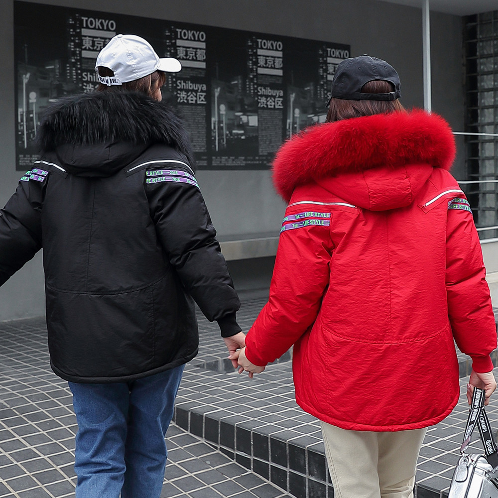 Parka Women's Long Down Winter Jacket women Casual Fur Collar Hooded Female Jacket Warm Thick Long Coat Women's Coat Plus Size T200319