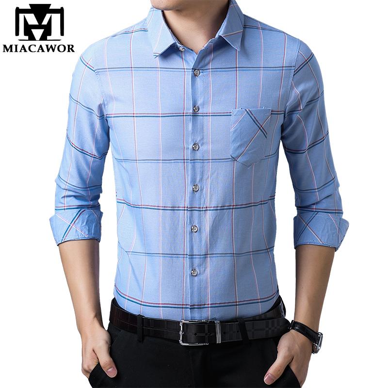 MIACAWOR 2020 New Spring Men Shirt Cotton Clothes Casual Shirts Men Slim Fit Plaid Shirt Long Sleeve Camisa Masculina C450, Gray
MIACAWOR 2020 New Spring Men Shirt Cotton Clothes Casual Shirts Men Slim Fit Plaid Shirt Long Sleeve Camisa Masculina C450, Gray