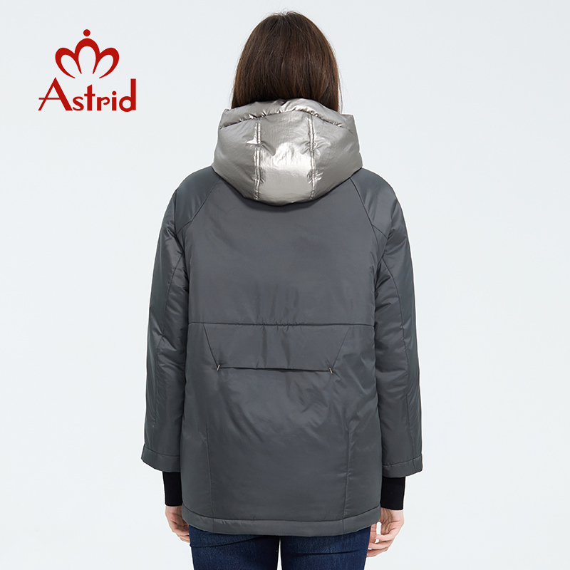 Astrid new arrival Spring Young fashion Short women coat high quality female Outwear Casual Jacket Hooded Thin coat AM-9343 201217