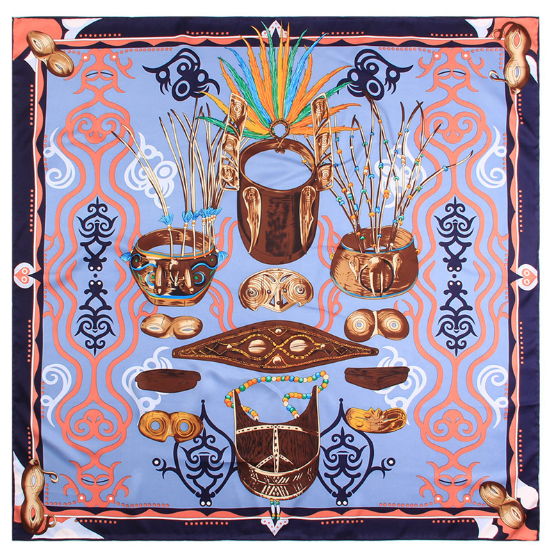 100% Silk Scarf 90*90 Square Shawl Double-Sided Hand Rolled Edge Wrap For Women Lady scarves