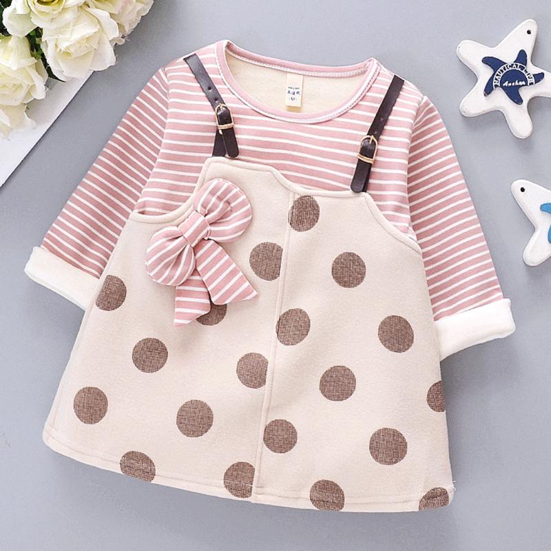 2021 New Fall Winter Girl Clothes Baby Dress Autumn Cotton Long Sleeves Stripe Tops Stitching Dot Strap Dress Baby Girl Clothing, 02
2021 New Fall Winter Girl Clothes Baby Dress Autumn Cotton Long Sleeves Stripe Tops Stitching Dot Strap Dress Baby Girl Clothing, 02