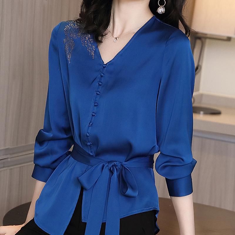 Autumn Long Sleeve Chiffon Blouse Shirt Blouse Women Blusas Mujer De Moda 2020 V-Neck Office Lady Tops Women Blusa D713, Blue
Autumn Long Sleeve Chiffon Blouse Shirt Blouse Women Blusas Mujer De Moda 2020 V-Neck Office Lady Tops Women Blusa D713, Blue