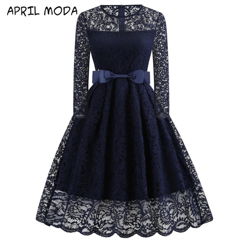 New Women Winter Lace Dress Long Sleeve Sexy Evening Party Dresses Hepburn 50s Elegant Vintage Autumn Dress Plus Size Belt Tunic, Black
New Women Winter Lace Dress Long Sleeve Sexy Evening Party Dresses Hepburn 50s Elegant Vintage Autumn Dress Plus Size Belt Tunic, Black