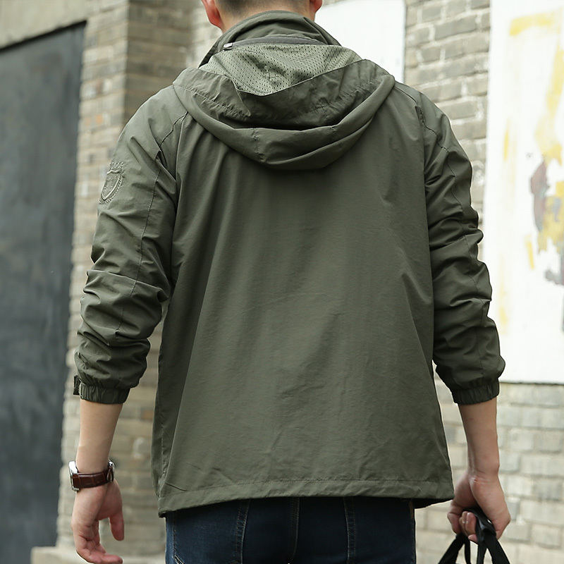 Men's Waterproof Military Jacket Spring Autumn Casual Windbreaker Jackets Mens Breathable Hooded Outdoor Thin Coats 6XL Clothes 201218