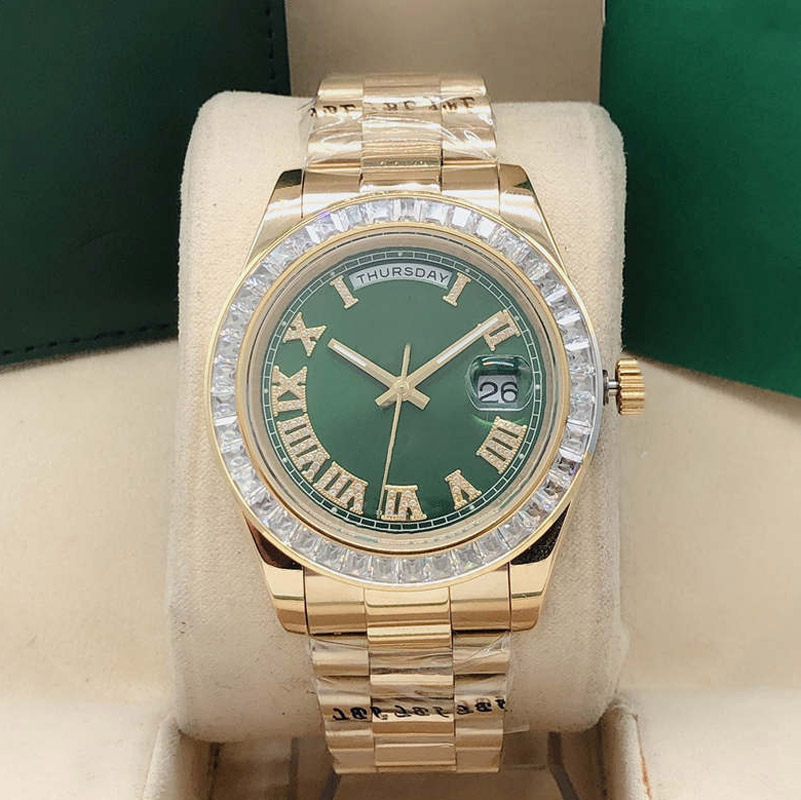 Fashion high quality men's 41mm diamond watch with Roman surface stainless steel folding buckle automatic mechanical mens sports watches, Gray
Fashion high quality men's 41mm diamond watch with Roman surface stainless steel folding buckle automatic mechanical mens sports watches, Gray