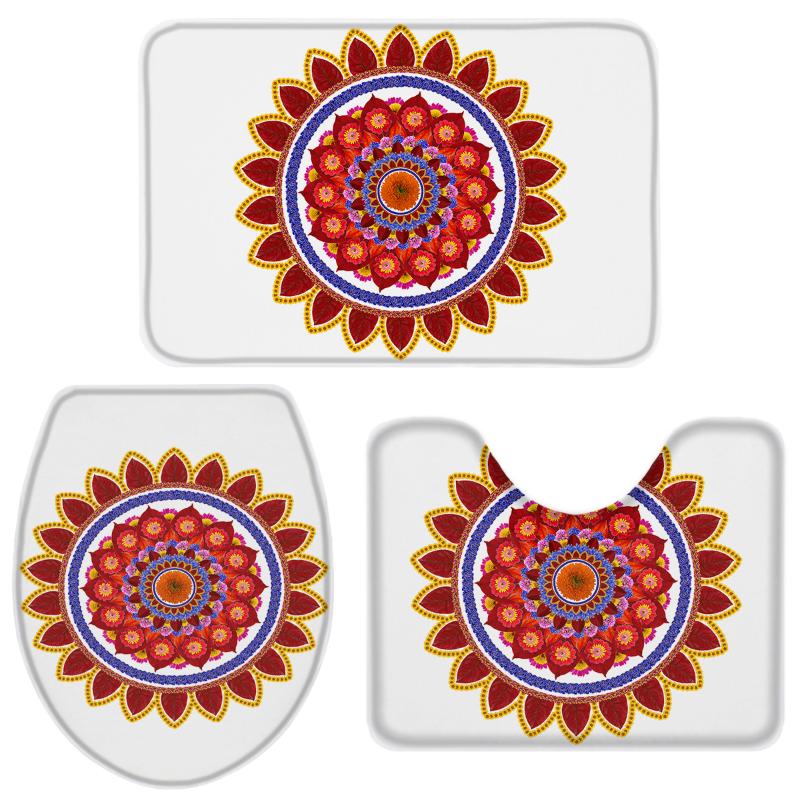 Mandala Colorful Bathroom Set Toilet Cover Mat Pedestal Rug Non-Slip Bathroom Accessories Set Home Doormat
Mandala Colorful Bathroom Set Toilet Cover Mat Pedestal Rug Non-Slip Bathroom Accessories Set Home Doormat
