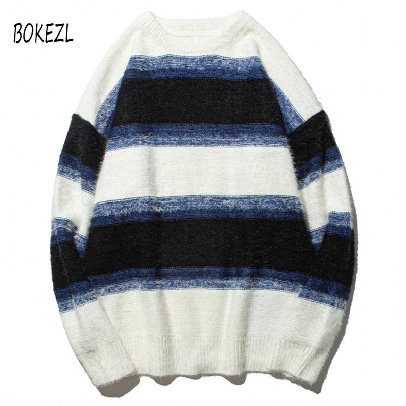 BOKEZL Sweaters Hip Hop Knitted Color Block Patchwork Stripe Sweaters Streetwear Harajuku Casual Pullover Knitwear Jumper Tops, Black white
BOKEZL Sweaters Hip Hop Knitted Color Block Patchwork Stripe Sweaters Streetwear Harajuku Casual Pullover Knitwear Jumper Tops, Black white