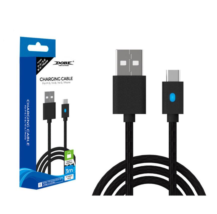 3M Type -C Charger Cable For PS5 Controller Power Charging Cord For Playstation 5 Gampad Joystick Game Accessories with retail box
