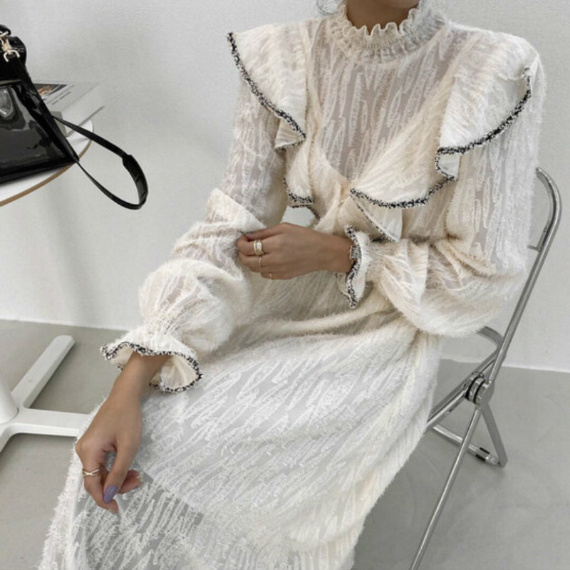 2021 New Fancy Feminine Thin Solids See Through the Hollow Out Mid-long To-line Slobbering Dressed Korean Style Dress in Spring Wear L6DV, Black
2021 New Fancy Feminine Thin Solids See Through the Hollow Out Mid-long To-line Slobbering Dressed Korean Style Dress in Spring Wear L6DV, Black