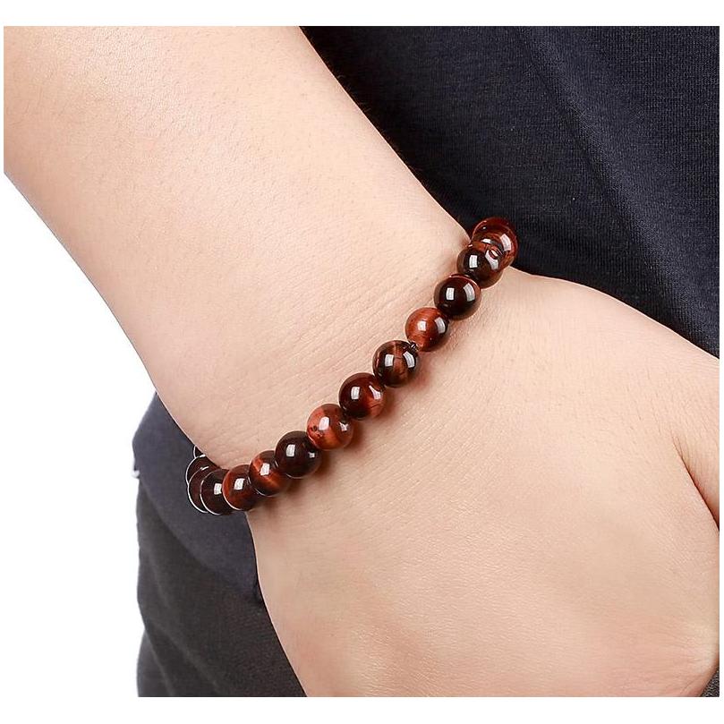 BeadedStrands Lava Stone Diffuser Yoga Bead Bracelet Adjustable Men Bracelets Braided Bracelets Bangle Healing sqcbQk dhseller2010