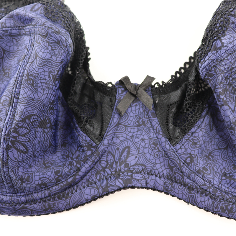 Beauwear Sexy Lace Floral Print Bras White Red Purple No-padding Bralette Underwire Lingerie with Adjusted-straps C D DD E Cup 201202
